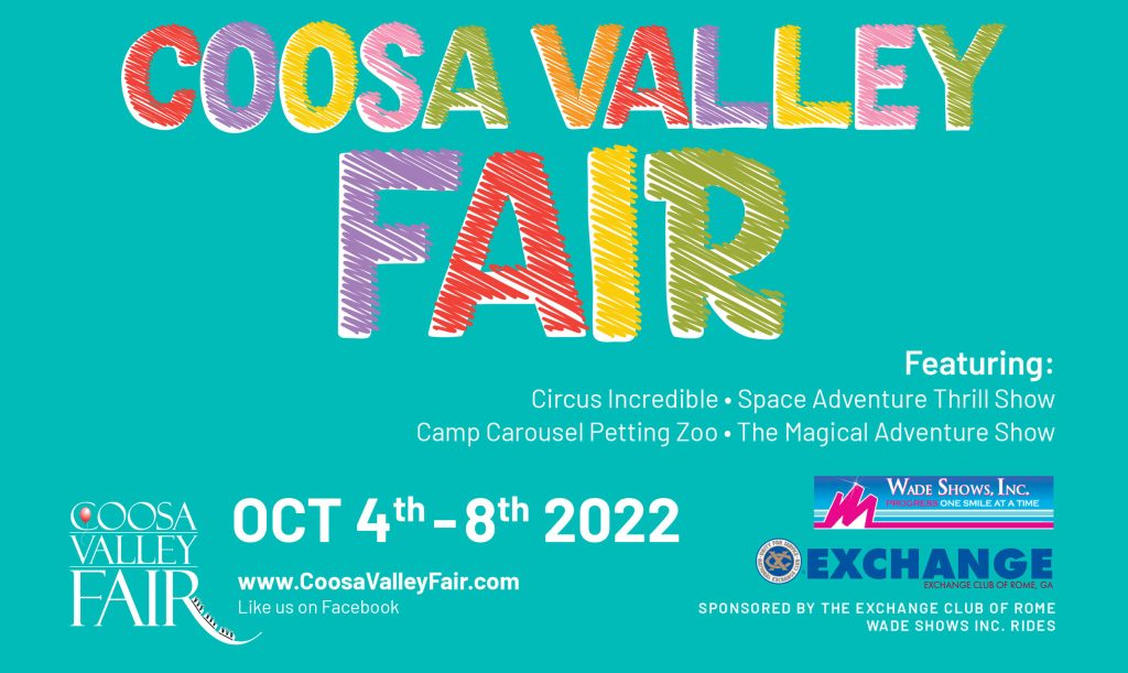 THE COOSA VALLEY FAIR RETURNS OCTOBER 4TH THRU 8TH WLAQAM